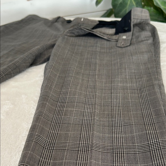 AllSaints Brown & Tan Heritage Wool Plaid Button‑Up Dress Pants — 36” Waist - Picture 4 of 12